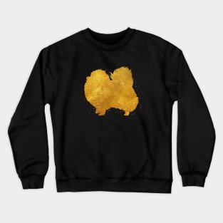 Pomeranian dog golden art Crewneck Sweatshirt